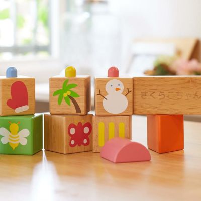 【名入れ積み木プレゼント】POP UP ブロックス (ポップアップブロックス) ＜ 0歳 6ヶ月  1歳 ＞ Edute(エデュテ）