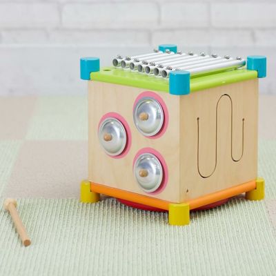 【名入れ無料】メロディーキューブ ＜1歳 2歳 ＞ Im TOY(アイムトイ）木のおもちゃ