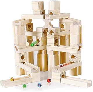 U.STAR 木製 ブロック スロープ 60pcs 積み木 スロープトイ 知育玩具 立体 パズル 食品安全輸入検査済