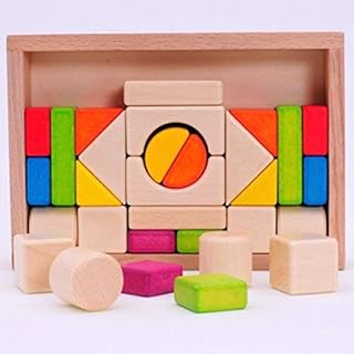 Ms.0 つみき 30pcs 積み木 モンテッソーリ 木製 日本国内安全検査済・輸入許可済 木のおもちゃ 天然 カラー