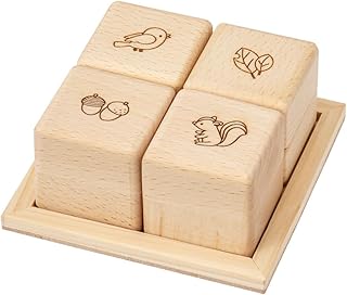 平和工業(Heiwa Kougyou) MOCCO 森の音入りキューブ おもちゃ 木製 ブナ材