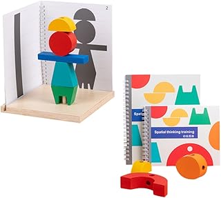 JOINPAYA 1 セット 木製ブロック スタッキングおもちゃ 認知遊具 子供のブロックゲームのおもちゃ 木製の積み木 幼児用積み木 幼児用ブロック 子供用木製遊具 ビルディングブロック 論文