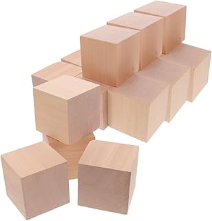 JOINPAYA 30個 ブロック ウッドキューブ 子供の遊び道具 未完成の空白の木の立方体 面白い積み上げおもちゃ ウッド キューブ 面白い積み木 木製