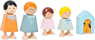 5個 人物積み木 認知玩具 認知おもちゃ 就学前の積み木 カラースタッカーのおもちゃ 早期教育用ブロックパズル 子供ビルディングブロック 早期 文字ブロック 木製 JOINPAYA