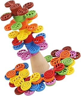 JOINPAYA 1 セット パズルブロック 子供向け積み木 子供スタッキング 認知遊具 パーティーの記念品 積み木を積み重ねる スタッキングゲーム 赤ちゃんの積み木 木製 Colorful