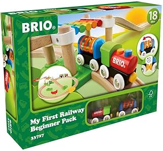 BRIO (ブリオ) レールウェイ マイファースト ビギナーセット [全18ピース] 対象年齢 1歳半~ (電車 おもちゃ 木製 レール) 33727