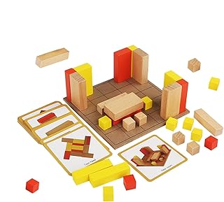 キッズ木製ブロック、積み木おもちゃ | 子供の幾何学的な積み木 | ポータブルスタッキングブロック、細かい運動能力を高めるための組み立て用レンガセット