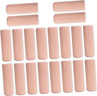 Totority 20個 木製キューブ キッズビルディングブロック キッズブロック 早期教育ビルディングブロック 子供向けの積み木 子供の知性のおもちゃ 幾何学ウッドブロック シリンダーブロック 竹