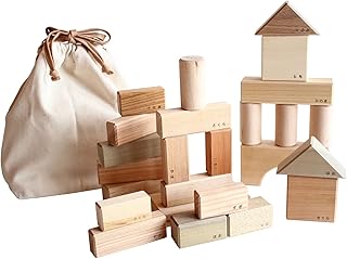 寄木の積木 袋入り 国産 25ピース