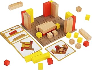 教育用積み重ねおもちゃ、子供用木製ブロック,幾何学的な木製積み木 | ポータブルスタッキングブロック、細かい運動能力を高めるための組み立て用レンガセット