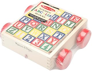 メリッサ&ダグ(Melissa&Doug) 木製 積み木 アルファベット すうじ カート入り 正規品 1169