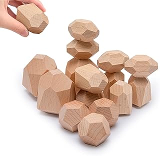 Mamimami Home 積み木 木のおもちゃ 【食品衛生法試験合格済】 立体 3Dデコボコ積み木 大人がムキになる 木製パズル 100％の木 安全無塗装 モンテッソーリ 玩具 知育玩具 指先訓練 子供 幼児 おもちゃ 誕生日 保育園 入園祝い 出産祝い ギフト【15個】