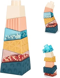 Promise Babe 赤ちゃん 積み木 不規則形 プラスチック シリコン 6pcs 音出る 出産祝い 減圧グッズ ソフトブロック 知育玩具 柔らかい 誕生日プレゼント お風呂 子供 1歳以上…