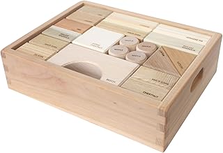 オークヴィレッジ 積み木 寄木の積木英語入り 木製 木目 日本製 国産 無垢材 知育玩具 おもちゃ 子ども 出産祝い クリスマス 誕生日 プレゼント ギフト 贈り物 おしゃれ