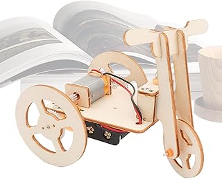 3D 木製パズル、子供用木製ブロック,インタラクティブな木製電動三輪車 | 積み木おもちゃ、科学実験おもちゃ、教材、子供用木製組み立てセット