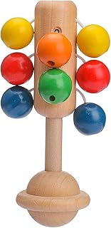 Promise Babe がらがら ラトル おもちゃ 赤ちゃん 木製 木の揺れる音 新生児 子供 プレゼント ギフト 出産祝い 新生児贈り物