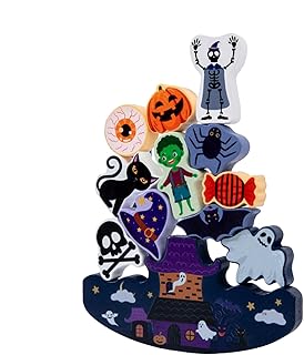 積み木スタッキングおもちゃ、子供用木製スタッキングおもちゃ -木製ブロック スタッキングおもちゃ - 子供の知育と遊びのための木製積み上げおもちゃ | モンテッソーリスタイル木製タワーゲーム、教育的パズルセット | 頭脳開発と手先スキル向上の遊び道具