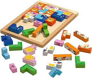 キッズビルディングブロック、キッズビルディングブロックおもちゃ - キッズ向け積み木木製積み木動物スタッキングおもちゃ | 知育玩具 子供向けクリエイティブパズル組み立て玩具