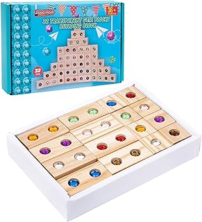 木製積み木セット、木製レインボースタッキングおもちゃ、レインボースタッキングキューブおもちゃセット教育玩具、子供用モンテッソーリレインボースタッキングおもちゃ