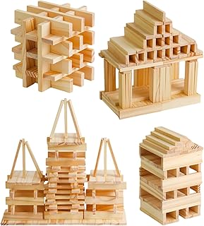 幼児用積み木、子供用組み立ておもちゃ | 100 個のビルディングブロック木製ビルディングセット - Fine Motor Toys キッズウッドブロック、木製幼児おもちゃ 学習用組み立て板
