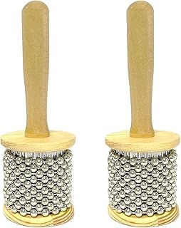 HAMILO カバサ 打楽器 木製 民族楽器 吹奏楽 音楽教室 演奏会 パーカッション 2個セット (6.5cm)