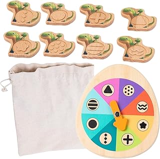 恐竜知育玩具 - 感覚積み木、木製幼稚園知育玩具 | 教育玩具かわいい漫画の感覚玩具、家庭、保育園、幼稚園用の子供用スタッキングゲーム小さな恐竜のターンテーブルは簡単に回転させることができるので