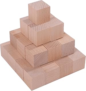 ピュアシーク ブロック 30個セット 木製 積み木 玩具 算数 図形 立方体 おもちゃ (原木 3ｃｍ×3ｃｍ)