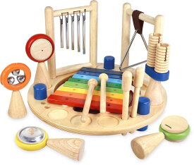 メロディーゴーラウンド 知育玩具 木のおもちゃ 名入れ無料 誕生日 1歳 男 室内 遊び おもちゃ 誕生日プレゼント 男の子 女 2歳 女の子 クリスマス プレゼント 赤ちゃん 1歳半 一歳 出産祝い 音の出るおもちゃ 幼児 楽器 長く 使える 子供 孫 キッズ 1才