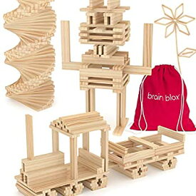 中古【中古】【輸入品・未使用】Brain Blox 木製ビルディングブロック 子供用 - ビルディング板セット STEMおもちゃ 男の子 女の子用 (100ピース)