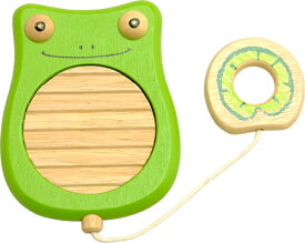 【木のおもちゃ】音の出るおもちゃ　I'm TOY アイムトイ 知育玩具 どうぶつ音楽会フロッグ