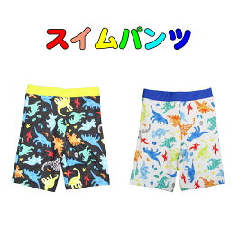 スイムパンツ 子供用 　dinosaur柄 　恐竜　水着　キッズ水着　海水パンツ UVブロック 男の子 110cm～140cm 入園 入学