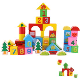 おもちゃ 積み木 パズル　ブロック　知育玩具 キッズ 子供用　積む遊び　DIY 立体パズル　おもちゃ　入園祝い 誕生日 クリスマス プレゼント　50ピース